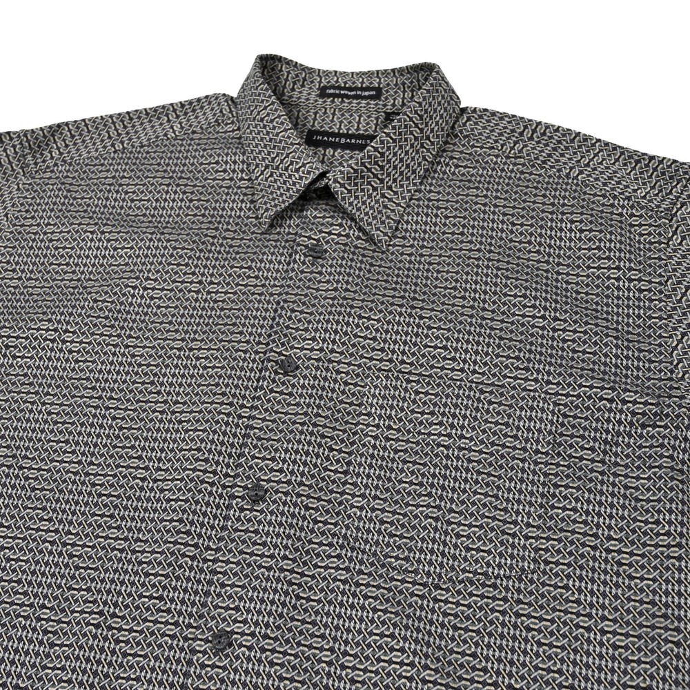 Jhane Barnes Shirt Mens 2XL Geometric Abstract Vintage 90's Japan Fabric S/S